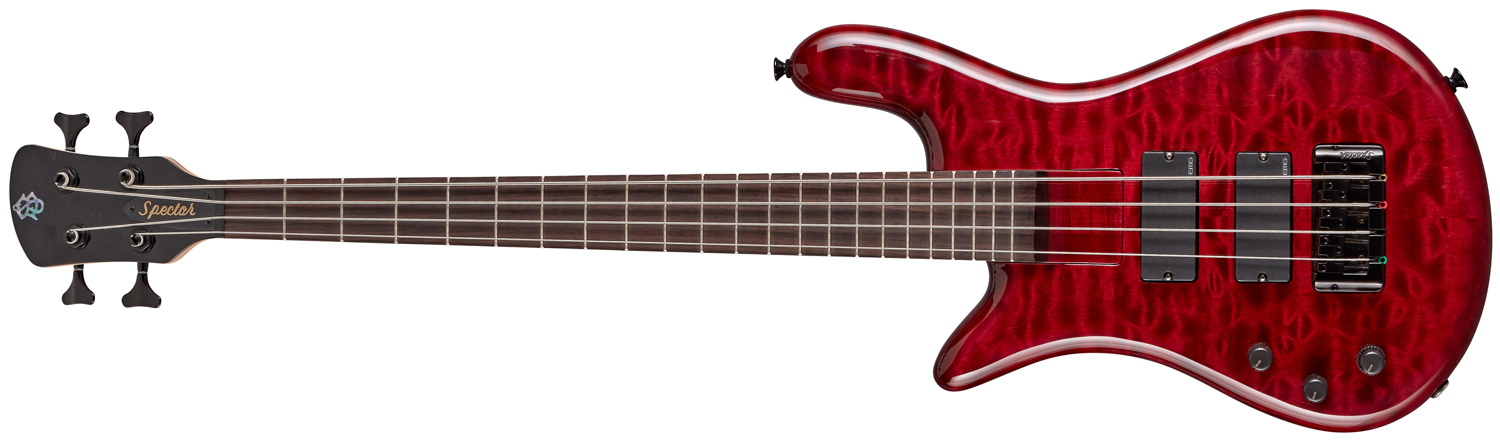 black cherry gloss Spector left-handed Bass Euro Bantam 4