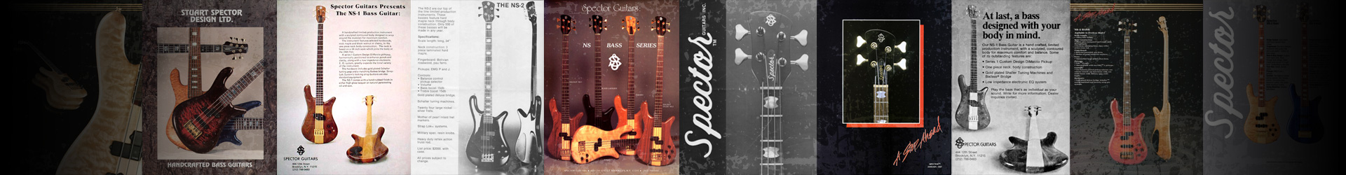 banner of history of Spector basses