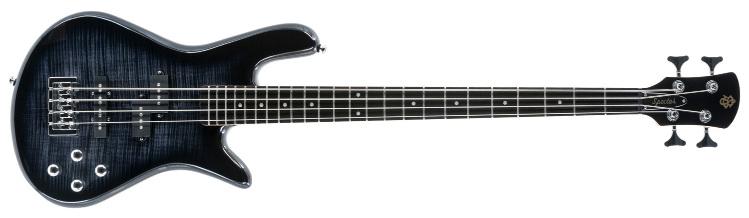 grey and black Spector electric bass