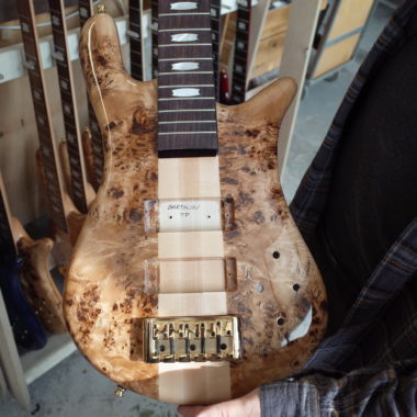 body of unfinished Spector bass