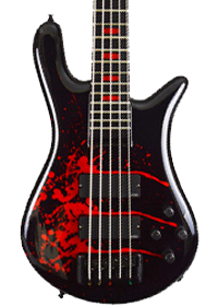 black and red Spector Nav NS artist electric bass