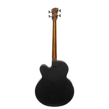 back of black acoustic bass