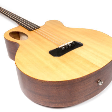 light brown acoustic bass