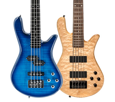 Two Legend Series basses side-by-side