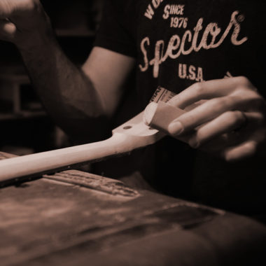 headstock sanding in woodstock shop