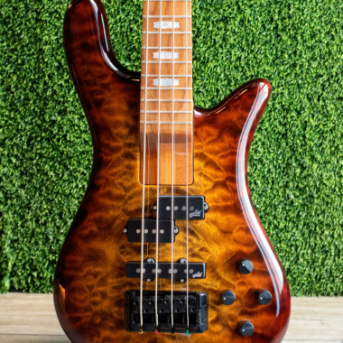 body of orange burst bass