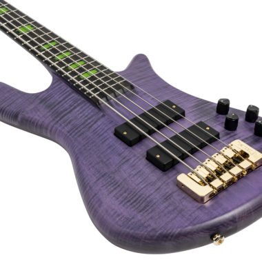 body of purple Spector bass