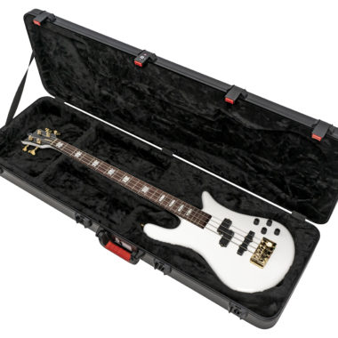 white Spector bass in hard case