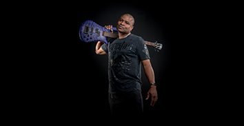 musician holding bass