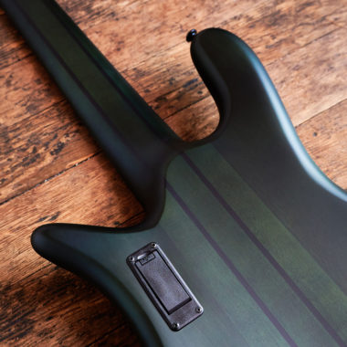 closeup of back of Spector bass