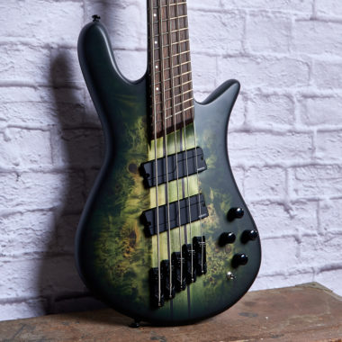 body of green burst Spector bass