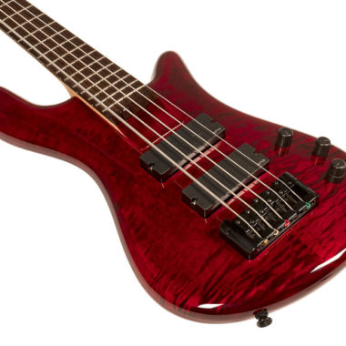 Bantam 5 BC electric bass front close up